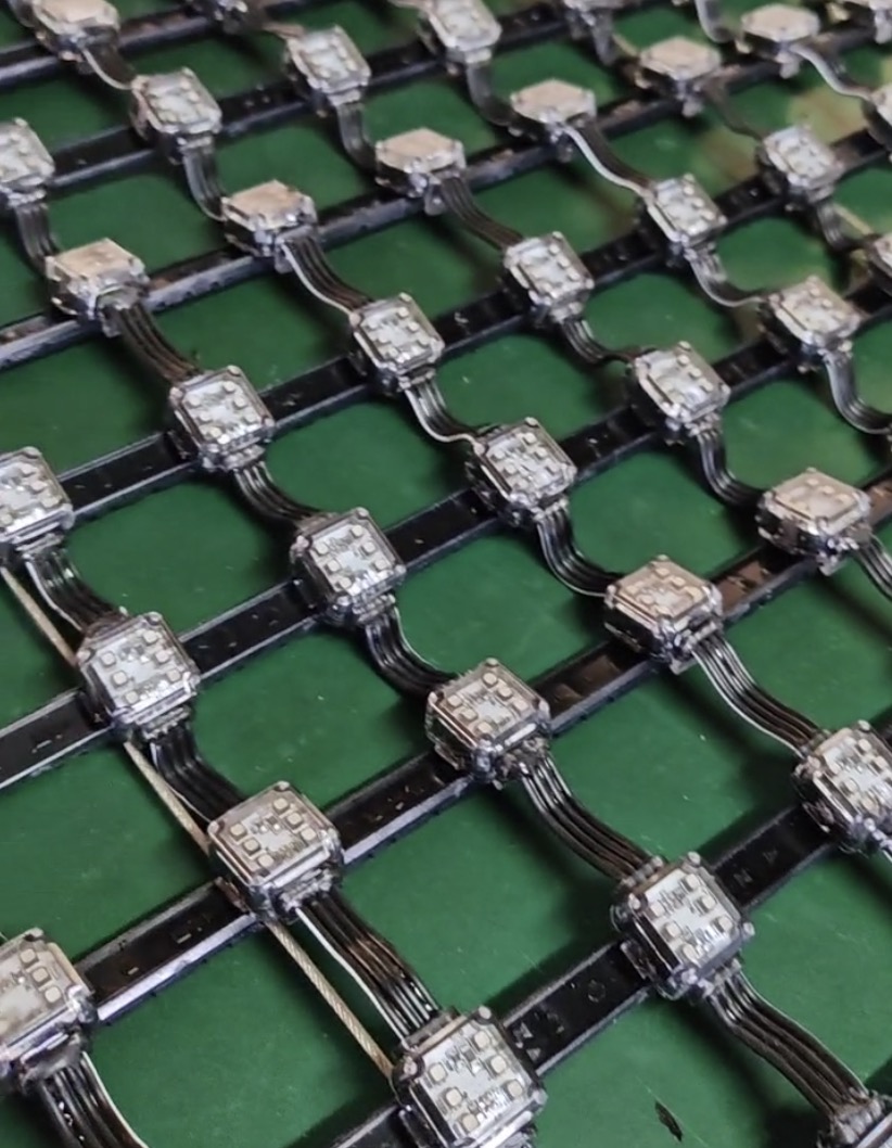 High Transparency Flexible LED Mesh Screen Display Transparent LED Pixel Mesh Screen